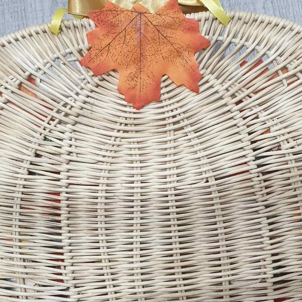 Sunflowers Fall Wreath GIVE THANKS Sign Thanksgiving Pumpkin Wall Door Hanger